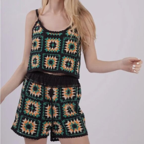 NWT New In Crochet Tank Shorts Set - Picture 1 of 12